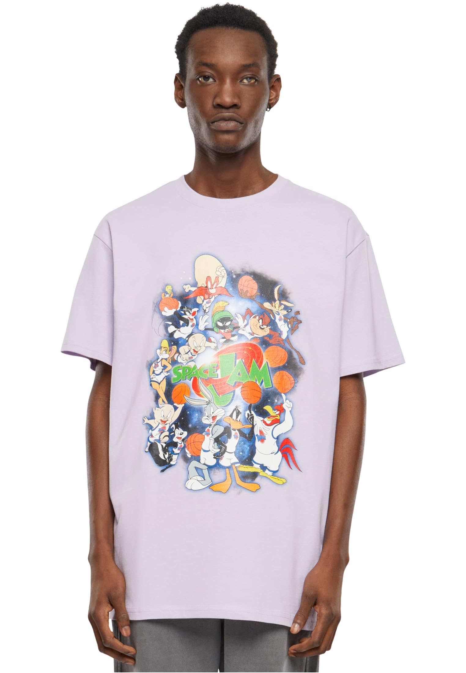 Mister Tee Men's T-Shirt, Fliederfarben, M