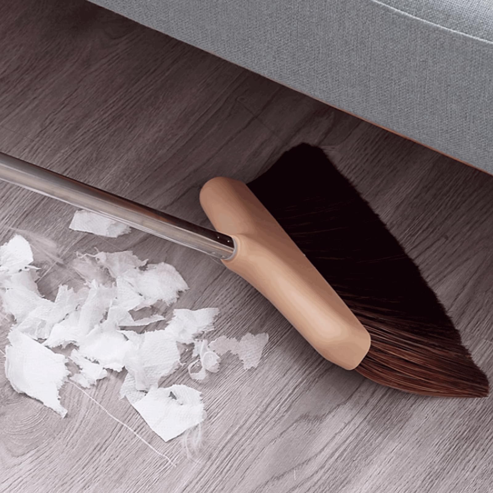 Set Scopa e Paletta in plastica Scopa e Paletta con Denti raschianti Paletta a Scatto con Manico in Acciaio Inox
