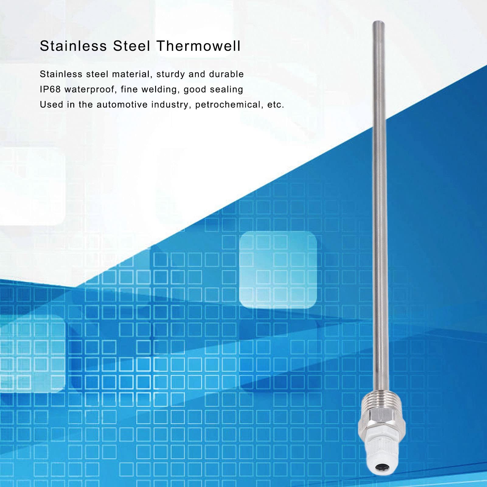 Osłona Termometryczna ze Stali Nierdzewnej 8 X 300 Mm IP68 Czujnik Temperatury Osłona Termometryczna do Czujnika Temperatury Słonecznej