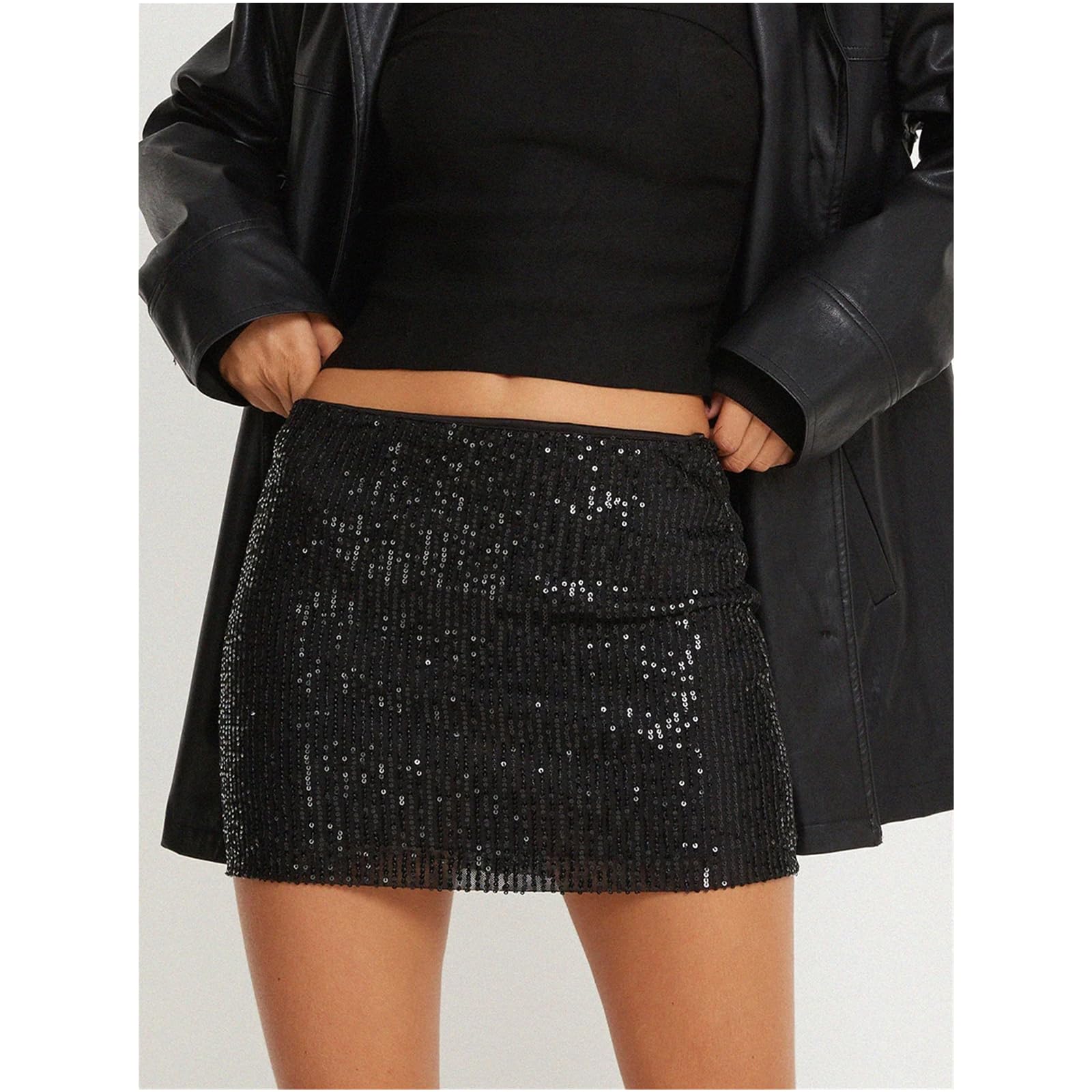 Spódnica damska, bodycon, mini spódniczki, błyszcząca, krótka, ołówkowa, brokatowa, spódniczka na imprezy i święta