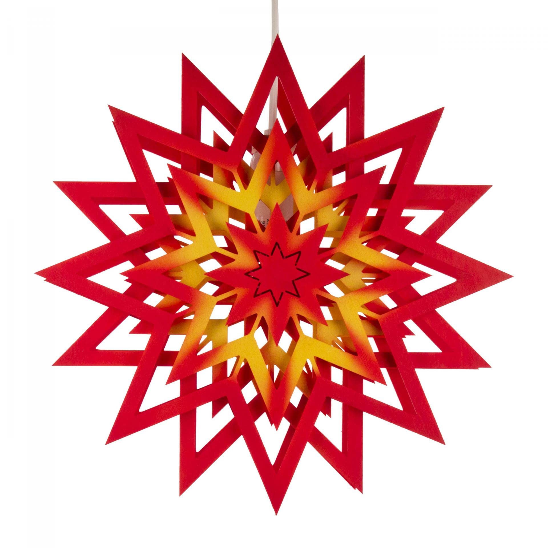 Étoile de Noël lumineuse en relief au design traditionnel soigné