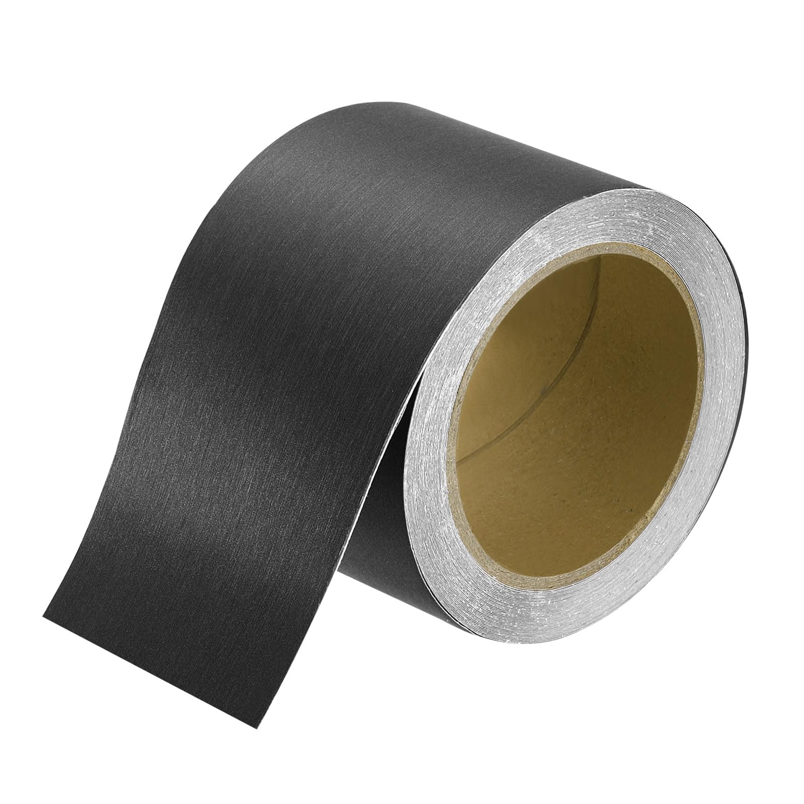 sourcing map Mirror Border Peel and Stick Wood Grain Tape 8cm x 12m PVC Self-Adhesive Waterproof Frame Sticker Removable Wallpaper for Bathroom Cabinet Door Photo Frame, Black