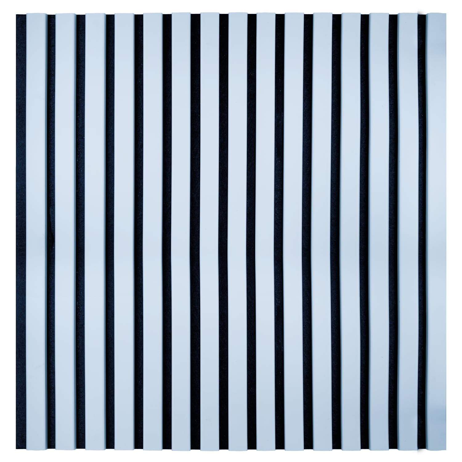KAISER plastic® Pannelli acustici in feltro, colore: bianco/nero, pannelli da parete in formato 240 x 60 cm, pareti a lamelle esterne in feltro