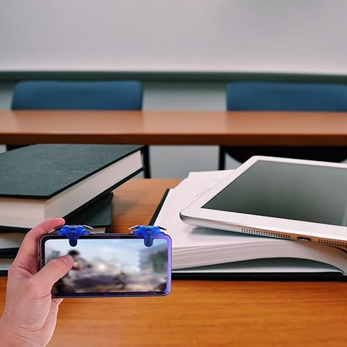 Miniatura 5 de Hemobllo - Juego de disparador para teléfono celular Gamepad, 1 par, color azul