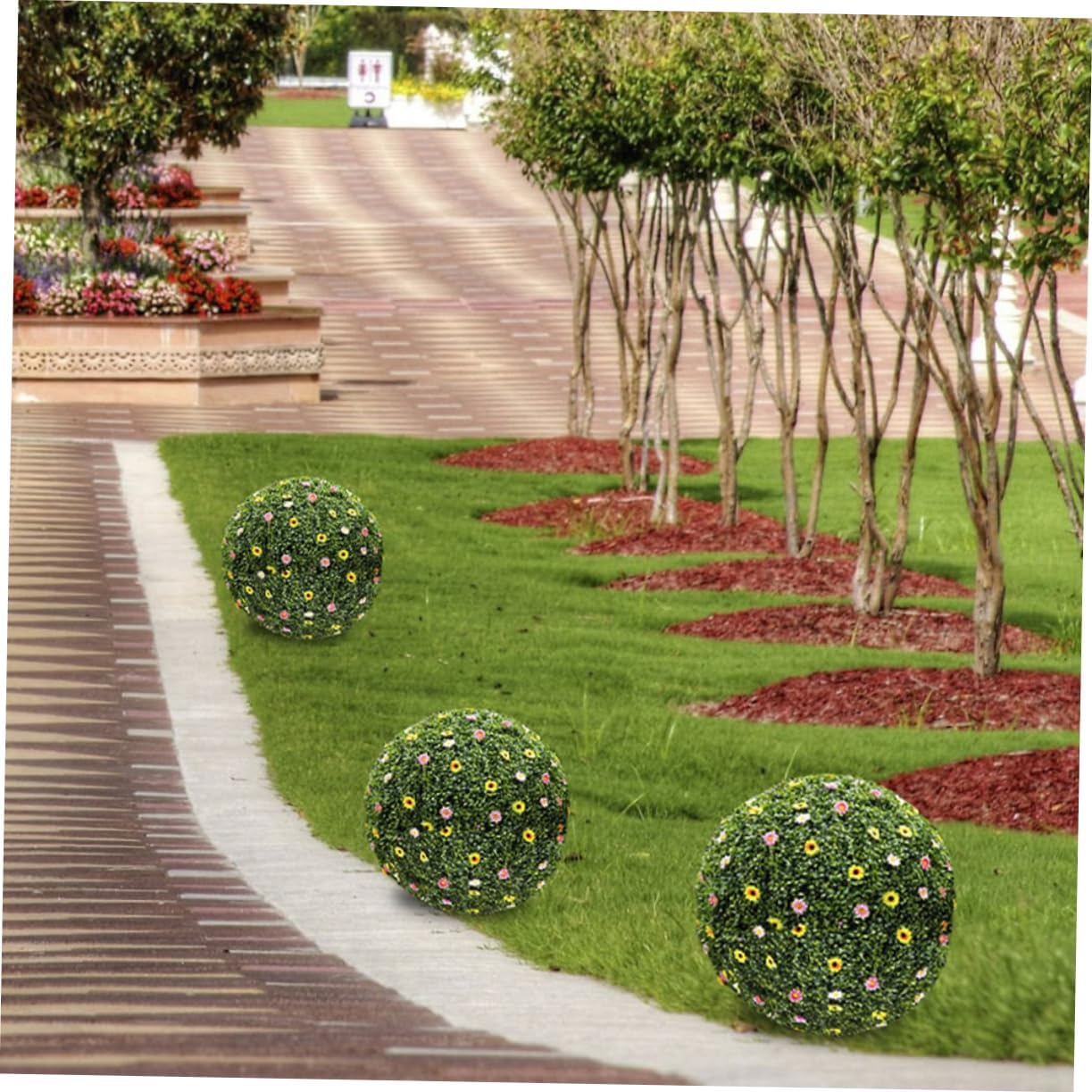 Wakauto Topiary Ball Support Cage Plastic Plant Frame for Wedding Home Decor Sturdy Breathable Grass Ball Rack Easy Installation Multi Use Floral Display Holder