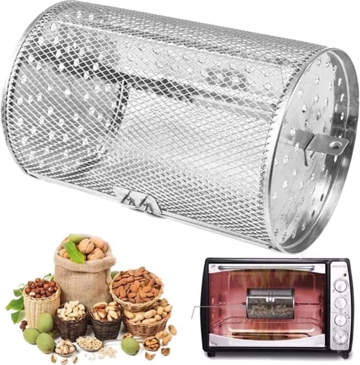 Rotisserie Basket for Tower Air Fryer Stainless Steel Rotisserie Grill