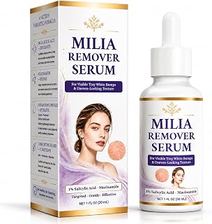 Milia Remover Serum for Face & Under-Eye Area, 1% Salicylic Acid, 1 FL OZ | Milia Treatment for Eyelids & Tiny White Bumps, Gentle Daily Care, Visible Improvement in 2 Weeks, No Picking or Tools