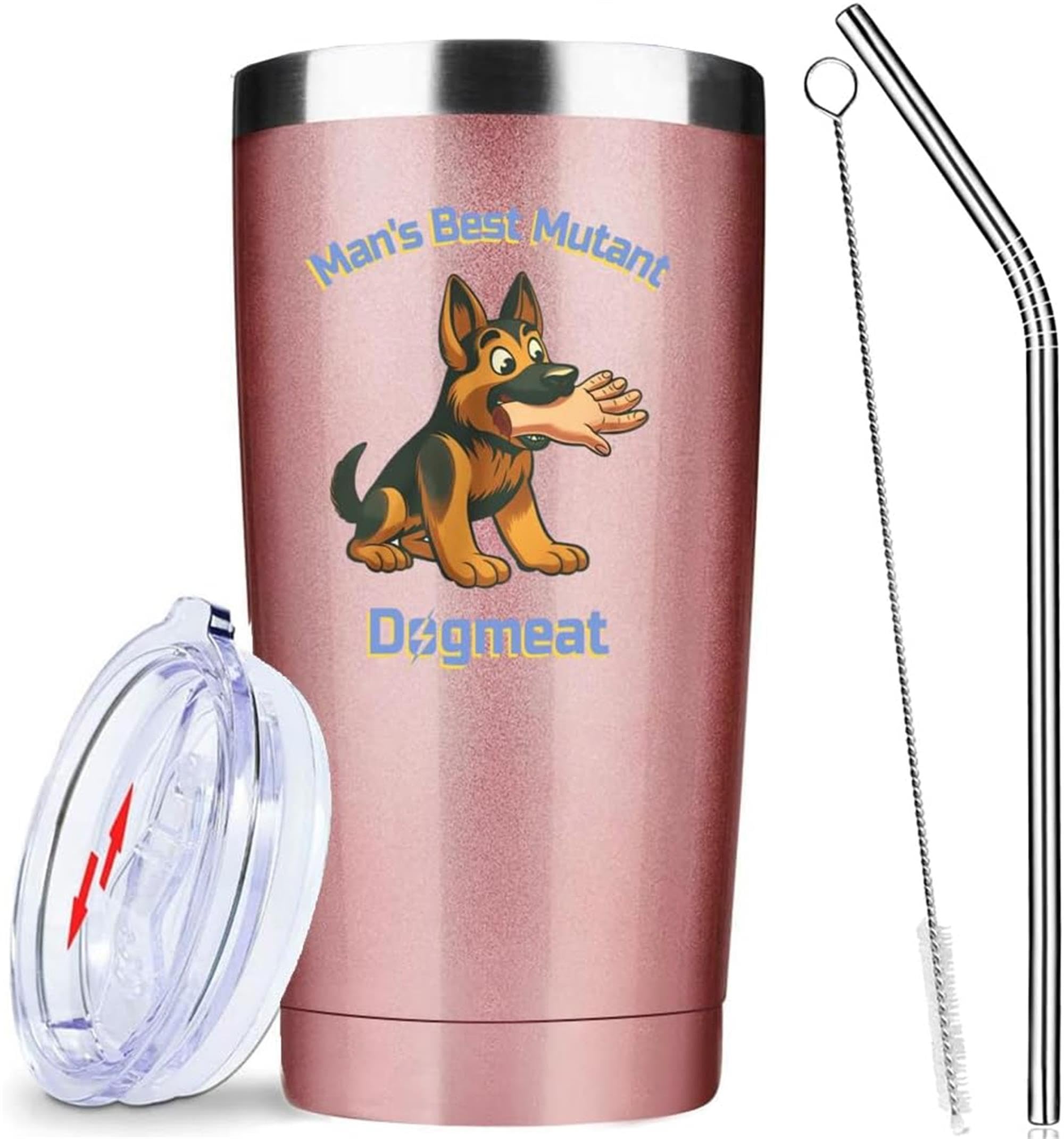 ATHANDMan's Best Mutant Unusual|20 OZ Insulated Tumbler|Stainless Steel Vacuum Tumbler Travel Coffee Mugs | Funny Gifts for Fallout Merchandise Lover,Dog Lovers
