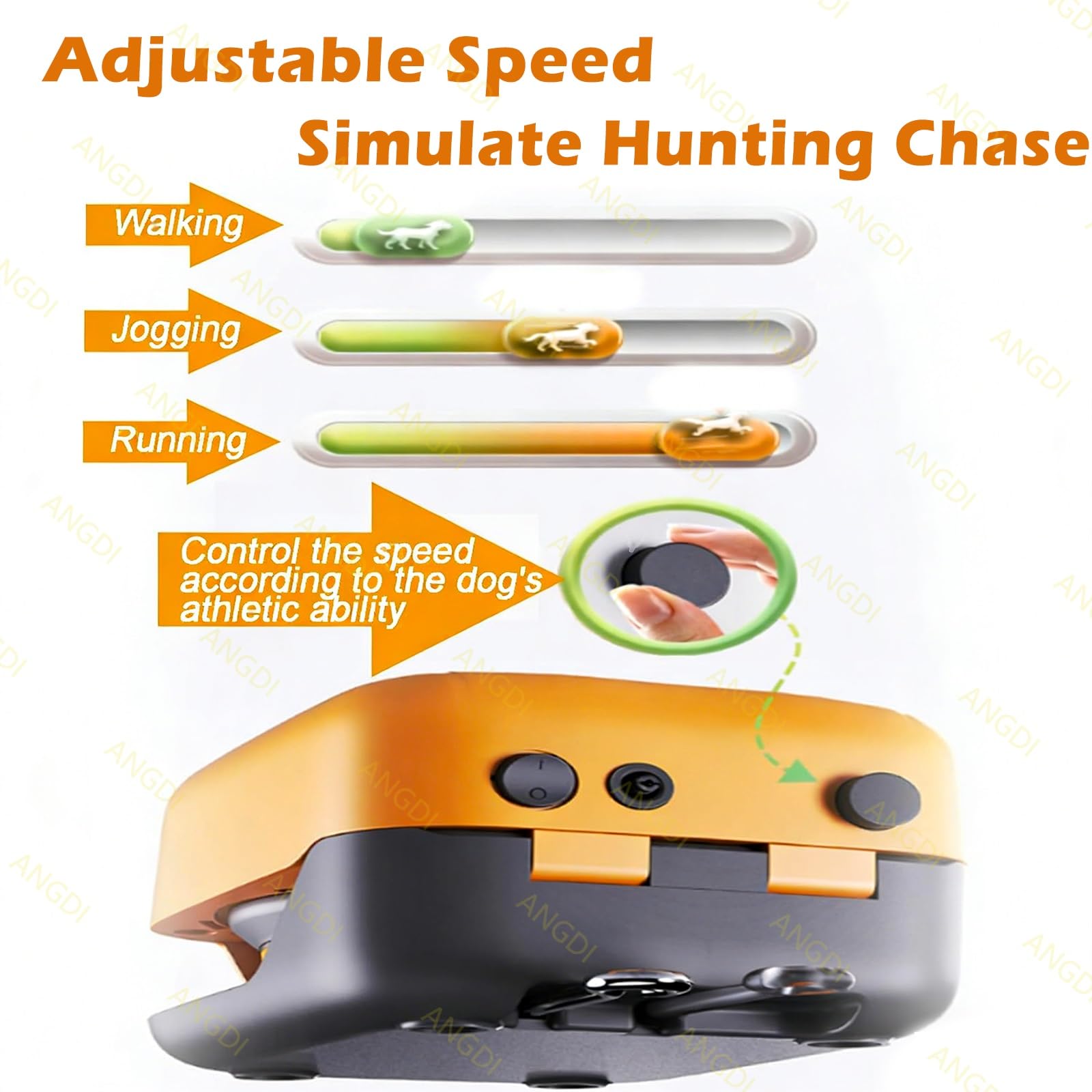 Kit di addestramento per l'agilità del cane, motorizzato per giochi di inseguimento interattivi, velocità regolabile con copertura di 150㎡ per uso interno ed esterno