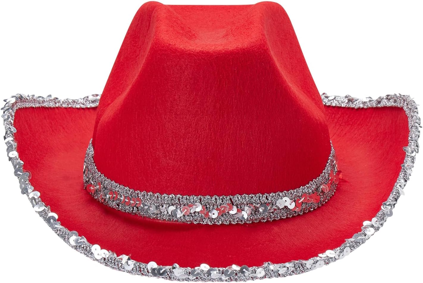 Women's Cowgirl Costume Sets Bandana Wide Brim Sequins Cowboy Hat with Tassel Scarf Western Style Party Supplies - Image 3