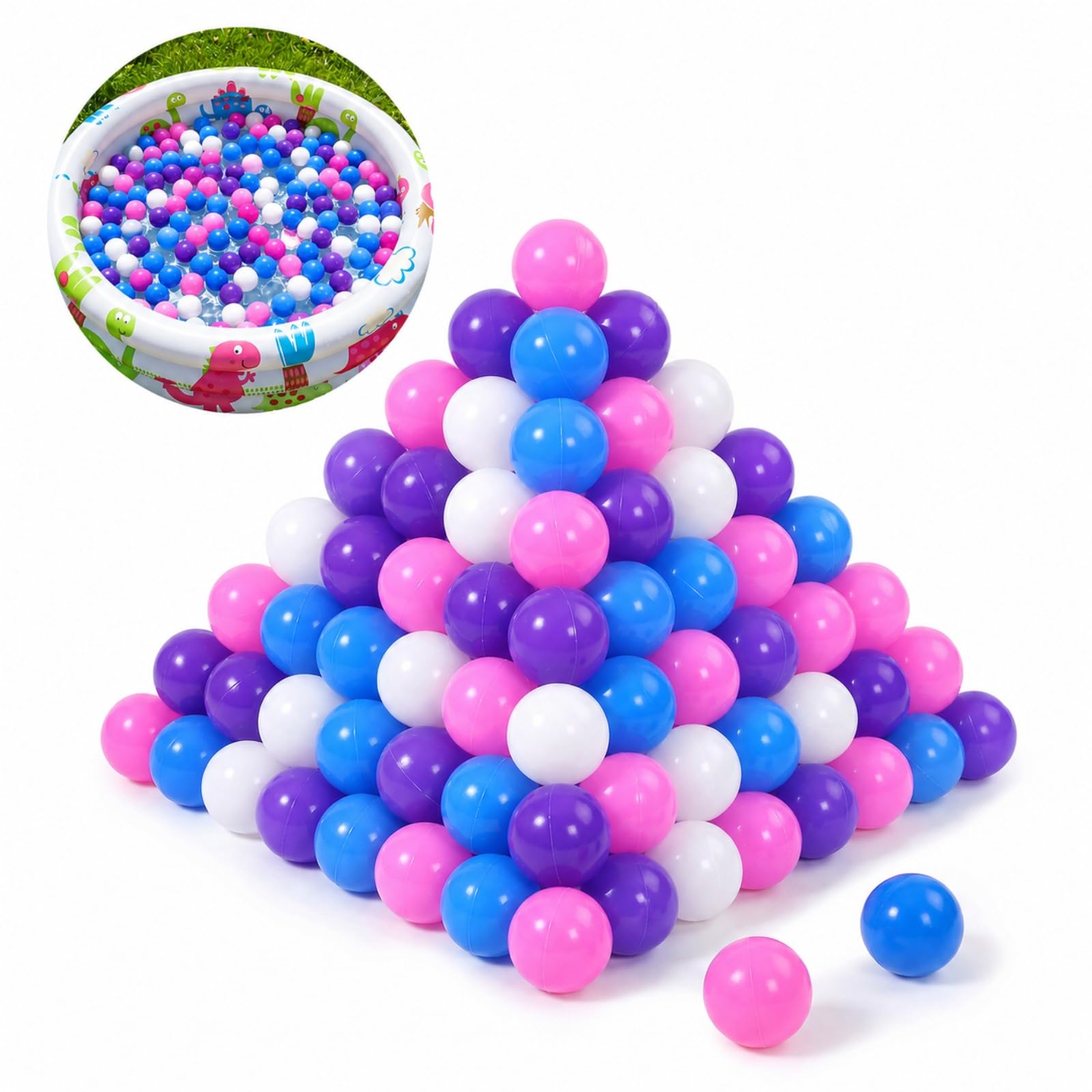 Bolas de Colores para Piscina,50 Piezas, 5,5 cm,Colores Surtidos,Sin BPA,Bolas Piscina Infantil,Agarrar y Lanzar,para Piscinas de Bolas para Bebés