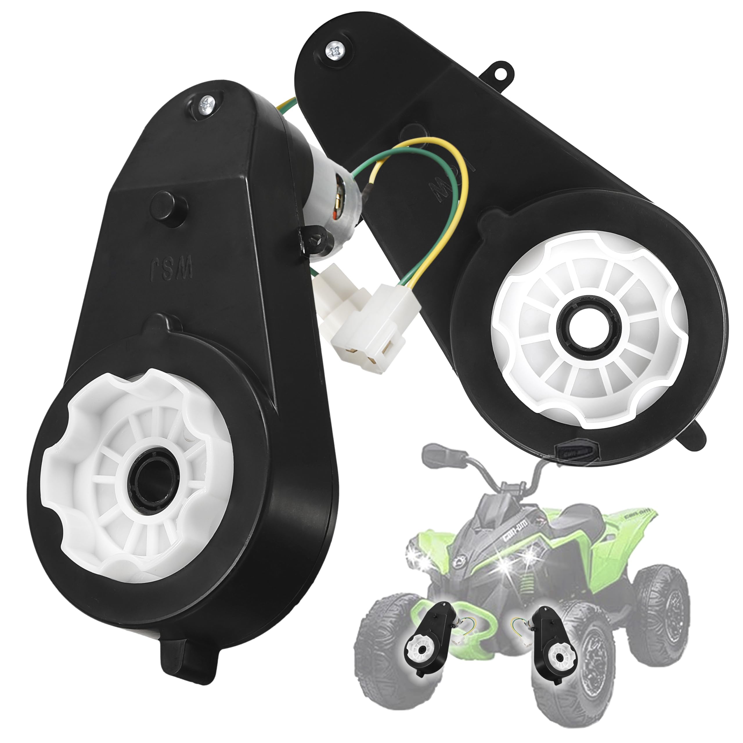 KASTWAVE 6V 20000RPM Motor 62V Kids Ride On Car Gearbox Electric Motor Gearbox Motorcycles High Speed RS550 Drive Engine Match Kids Ride On Toys Car Motors (2Pcs)