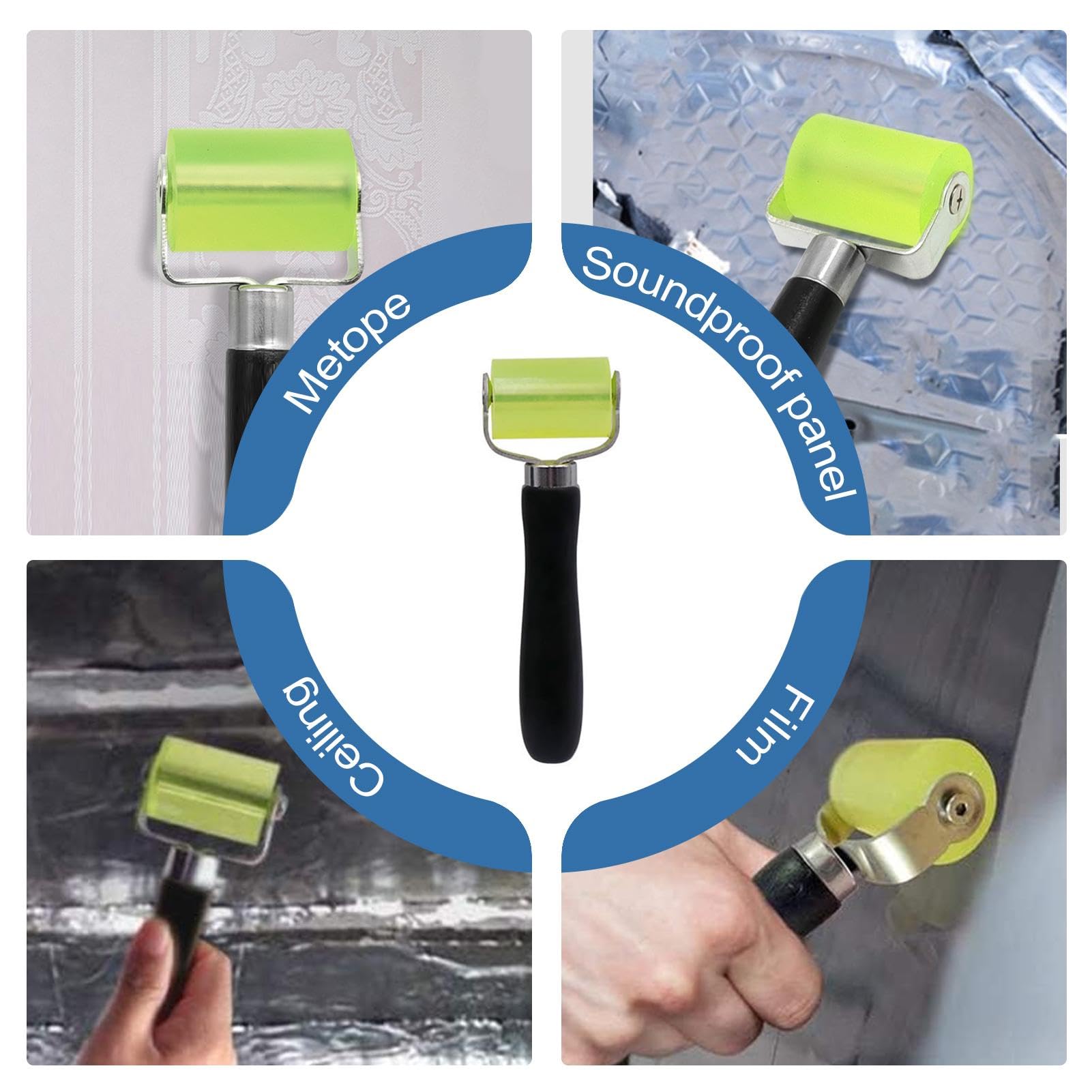 Strumento A Rullo Per Insonorizzazione - Rullo Per Applicazione Insonorizzante, Strumento Di Installazione Per Carichi Pesanti | Applicazione Automatica Di Insonorizzazione, Con Rullo Di Giunzione Con