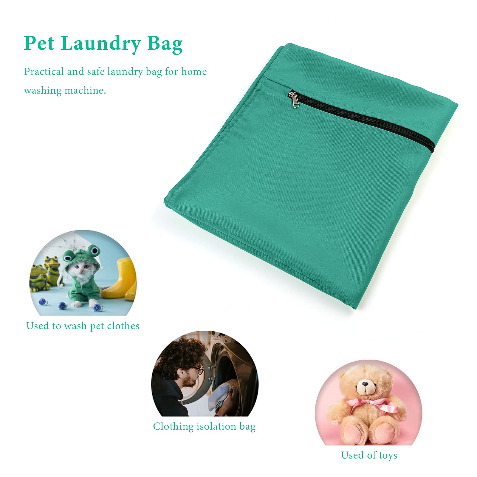 2x Borsa per la Lavanderia per Animali domestici, Pet Lavanderia, Sacco Porta Biancheria per Animali Domestici con Cerniera impedisce Bloccare la Lavatrice, Ideale per Cani, Gatti