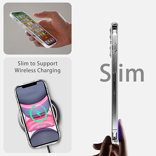 Miniatura 5 de JJGoo Compatible con iPhone 11 Funda transparente, transparente a prueba de golpes, delgada, antiarañazos, carcasa protectora de policarbonato duro,