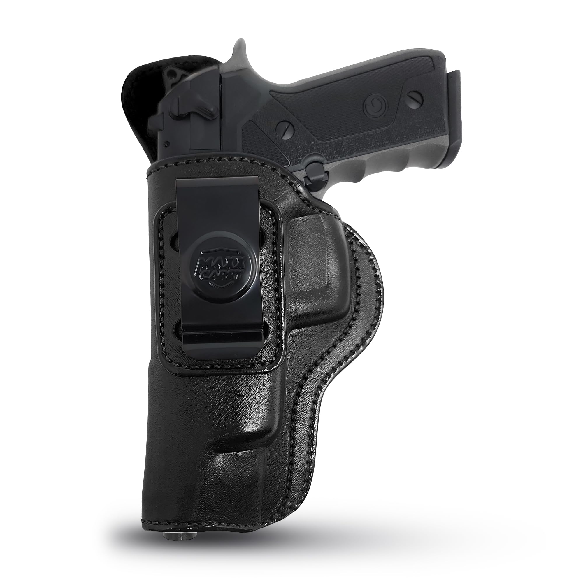 Genuine Leather Iwb Holster for Beretta 92FS Pistol - Tactical Handgun Iwb Leather Holster Beretta - Leather Concealed Carry Holster - Comfortable Appendix Everyday Carry - Maxx Carry Holsters by PH