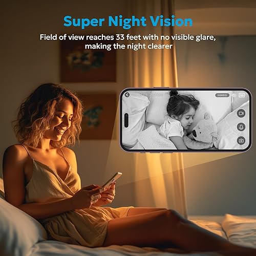 Miniatura 4 de owltron Cámara de seguridad para interiores de 4 MP, paquete de 4 cámaras de 2.4 GHz5G WiFi 2K para el hogar para bebéancianoperromascotaniñera con