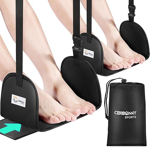 Miniatura 7 de Reposapiés para avión, hamaca portátil y ajustable, ideal para viajes en avión, esencial para relajar tus pies durante viajes en avión, reposapiés