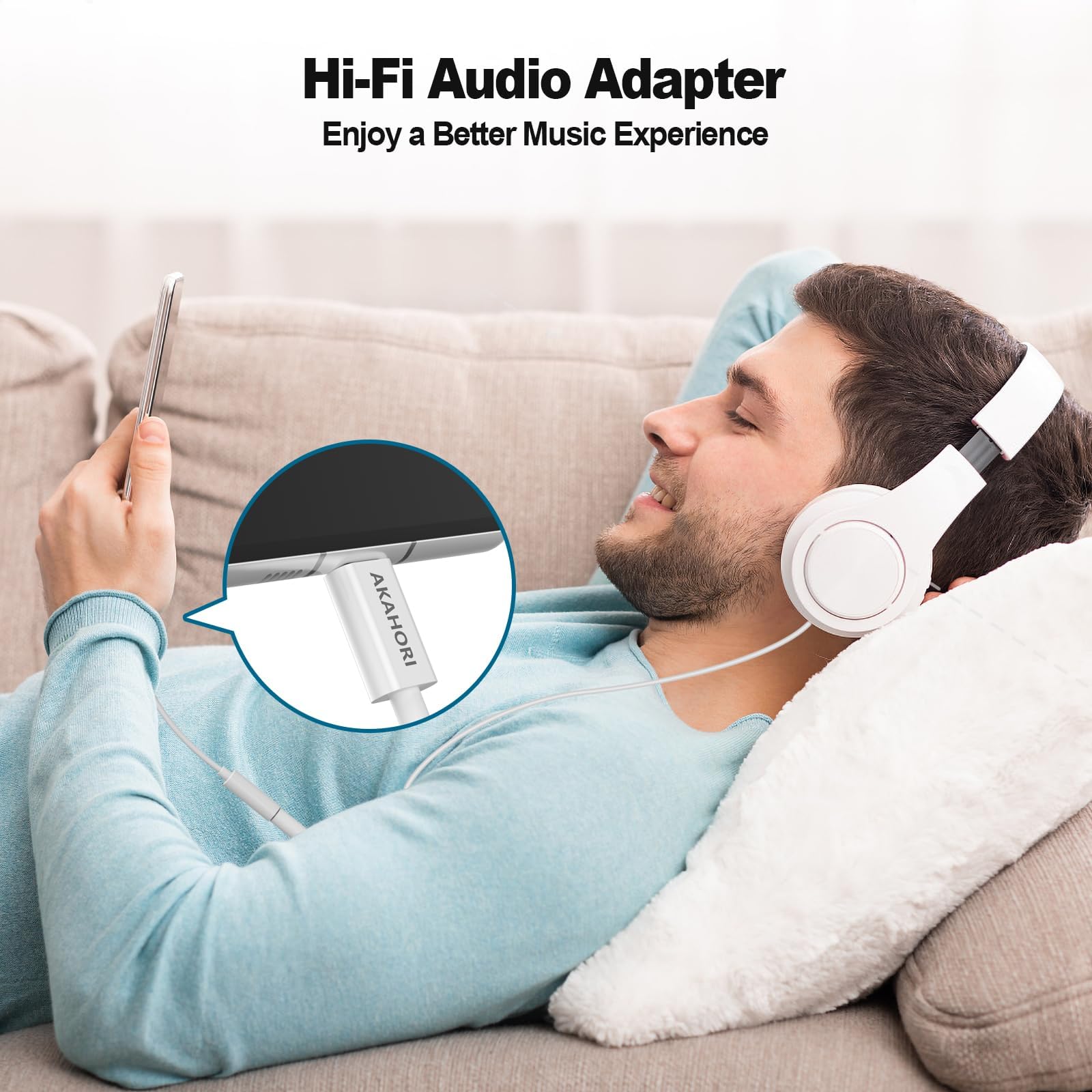 Adattatore audio da USB-C a jack per cuffie da 3,5 mm, tipo C, compatibile con iPhone 15/15 Pro/15Pro Max e altri dispositivi USB c come sam-Sung Hua-wei Smart Phone e pad ect.
