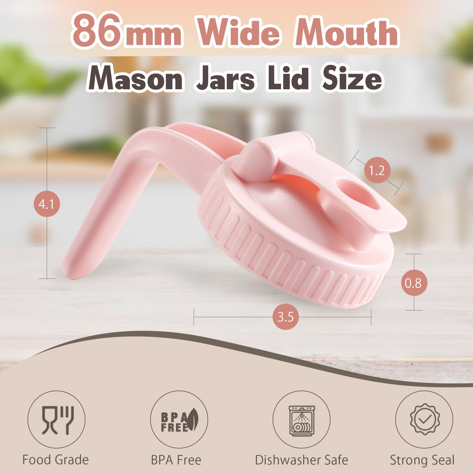 Mason Jar Lids - Wide Mouth with Handle -7