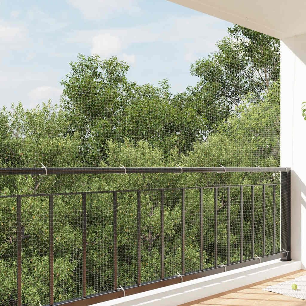 Red transparente de nailon para gatos, 4 x 3 m, para balcón, ventana y jardín, con cuerda de fijación, ganchos y tacos, protección contra roturas y privacidad para gatos