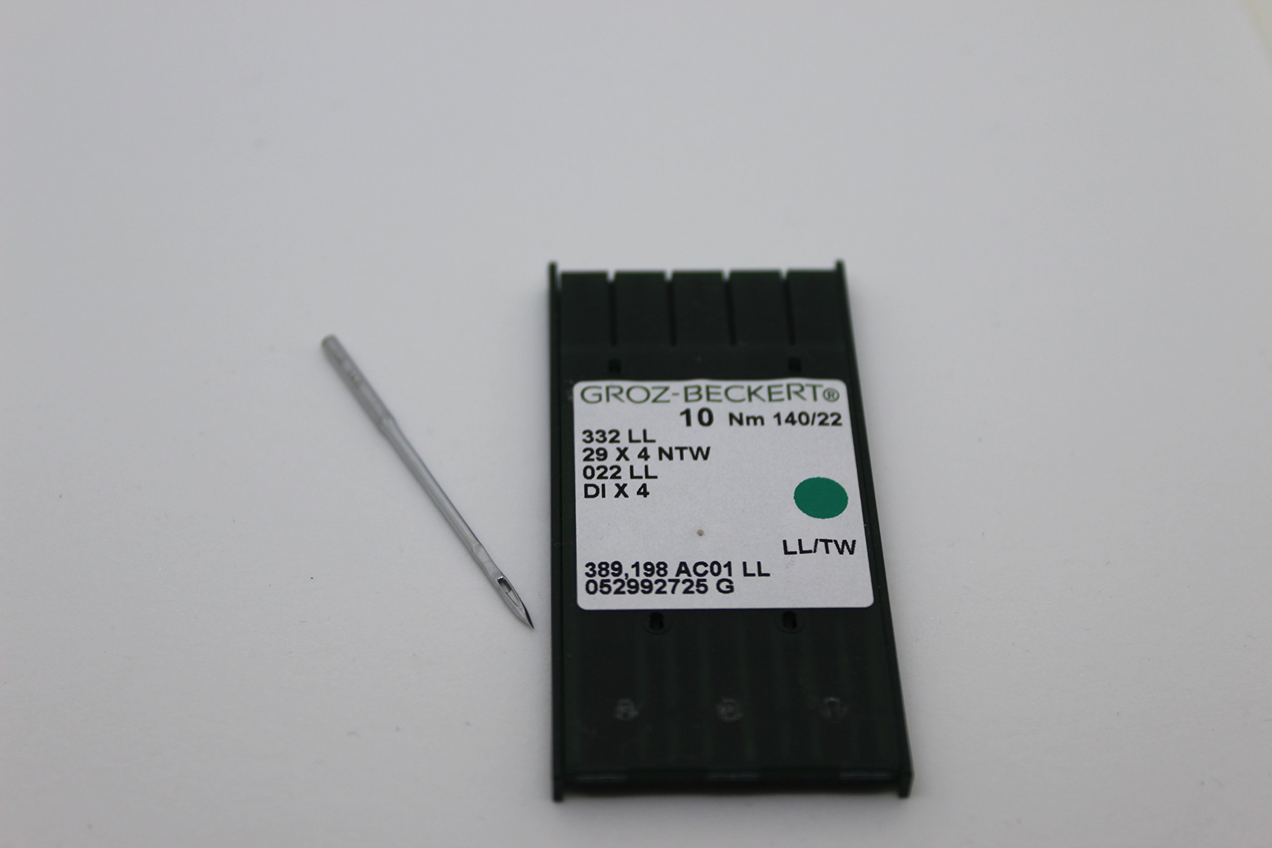 Groz Beckert 29X4NTW, 332LL Leather Industrial Sewing Machine Needles for Singer 29K Patcher Size 140/22 x10