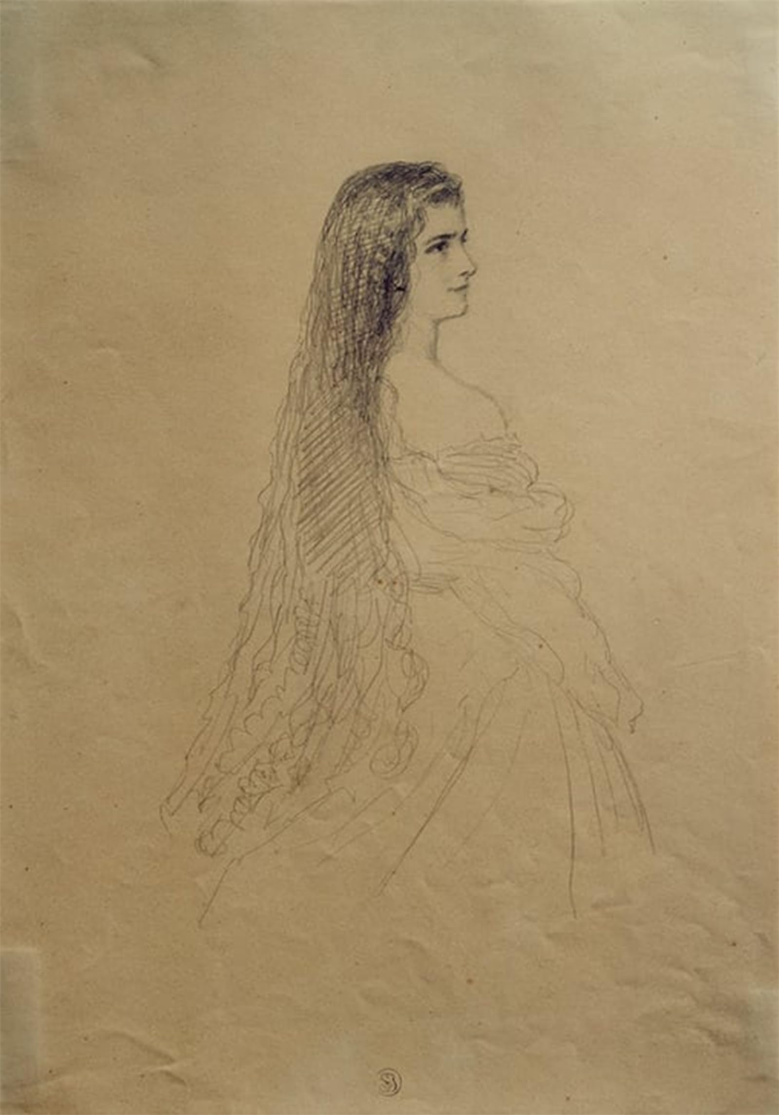 ARTXLXXBN Famous Prints Artwork Pictures Poster Painting Art Empress Elisabeth of Austria by Xaver Winterhalter Artwork Landscape Pictures for Home Decor 60x90cm