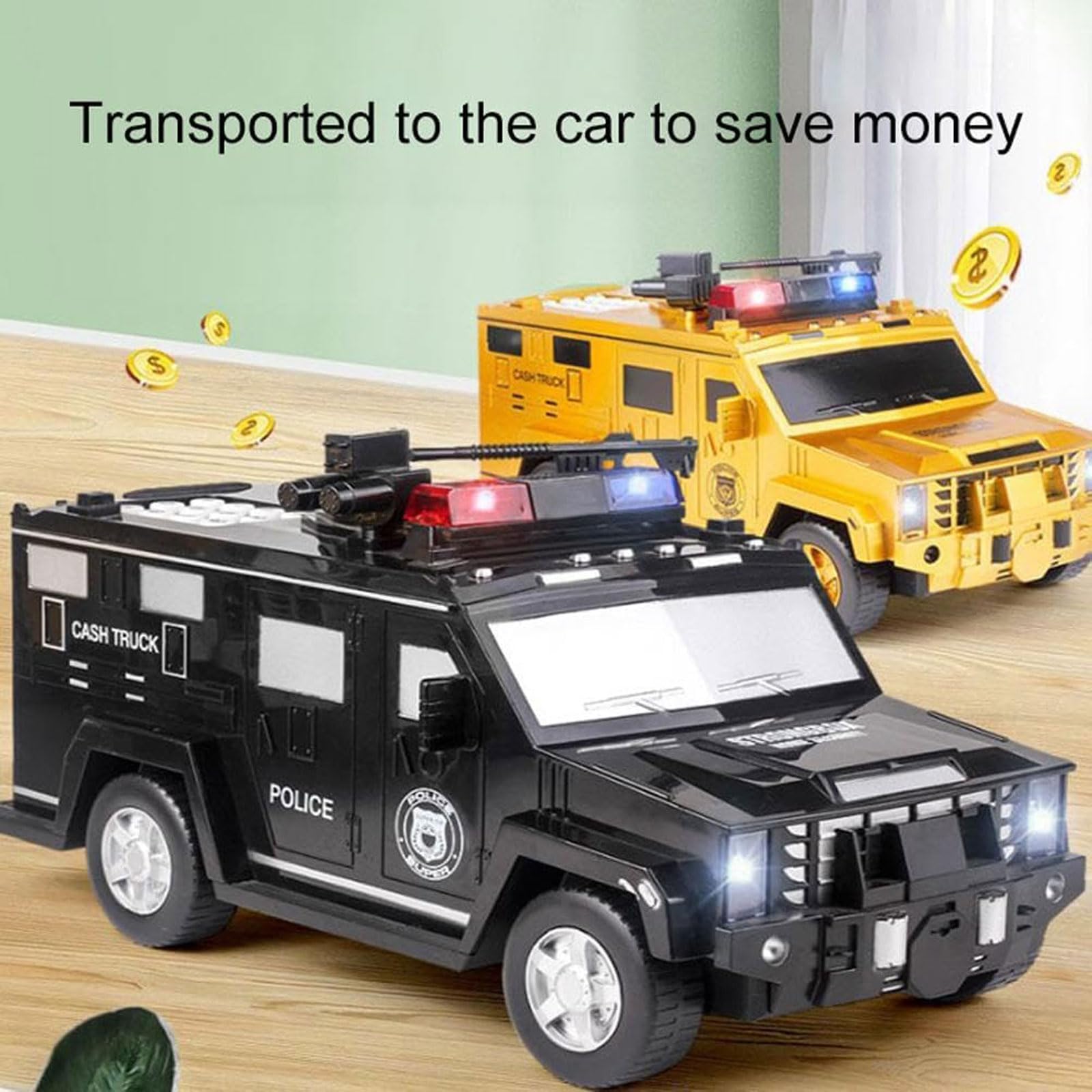 Tirelire Tirelire de Transport d'argent, Voiture blindée Cool, Hummer, Automatique, électronique, Jouets et Cadeaux pour Enfants Tirelire Billet