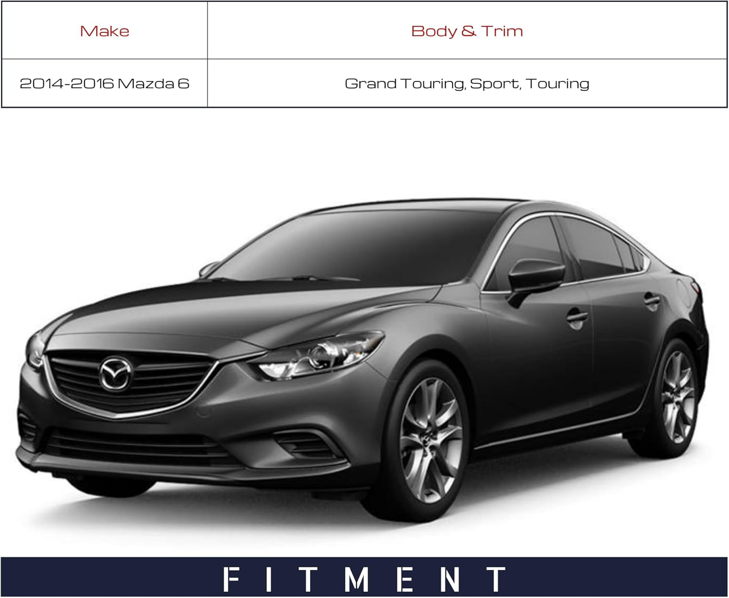 Spieg Driver Side Mirror for 2014 2015 2016 Mazda 6 Power Adj Non-Heated BSM Blind Spot Monitoring Turn Signal Light Black 6 Pins Left MA1320187