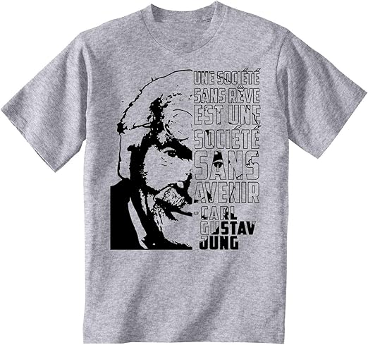 4 Garçons Plein D'avenir Amazon Prime teesquare1st Men's Carl Gustav Jung sans Avenir Grey T-Shirt Size