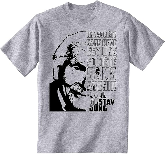 4 Garçons Plein D'avenir Amazon Prime teesquare1st Men's Carl Gustav Jung sans Avenir Grey T-Shirt Size