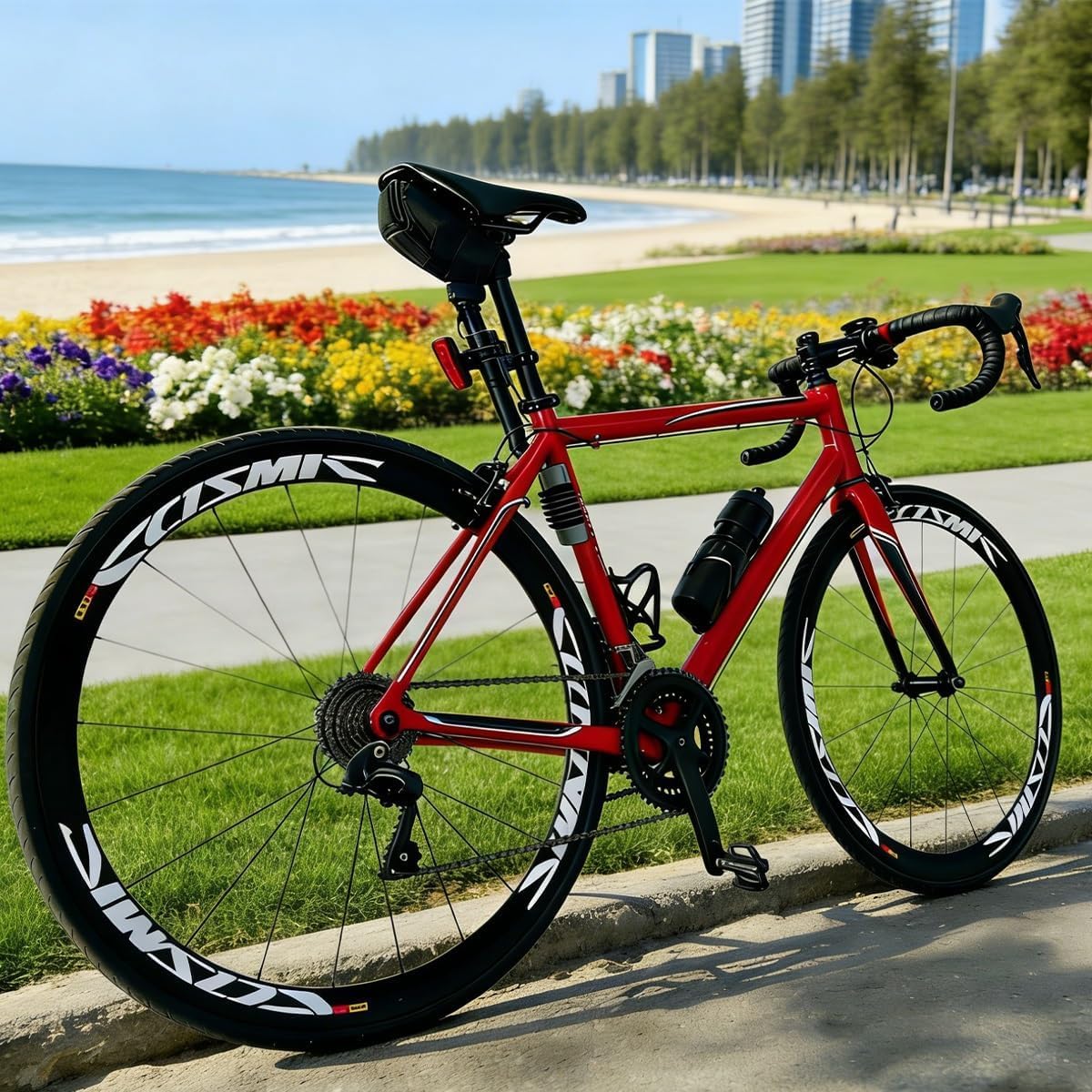 Juego De Ruedas Bicicleta Carretera 700C 40/50Mm Eje Pasante Center-Lock 24H 12*100/12*142Mm Frenos Disco Aleación Aluminio Cassette 7-12 Velocidades