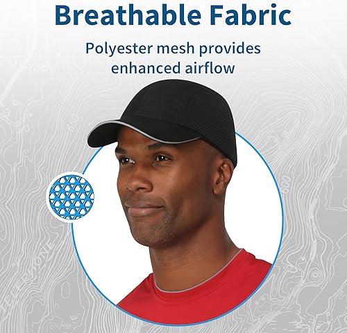 Miniatura 6 de TrailHeads Race Day Performance - Gorra deportiva ligera de secado rápido para hombre, talla única