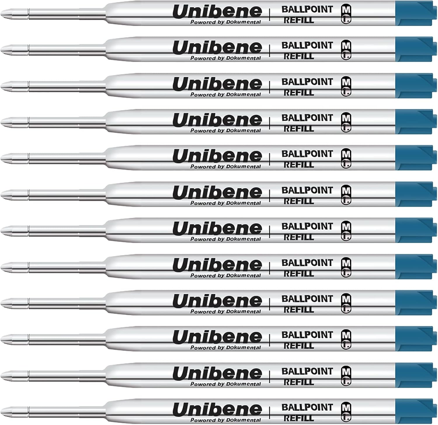 Unibene Parker Compatible Ballpoint Refills 12 Pack,1.0mm Medium Point-6 Black&6 Blue, Smooth Writing Replaceable German Ink Tactical Pen Refills for Parker Ballpoint/UZI Pen : Office Products