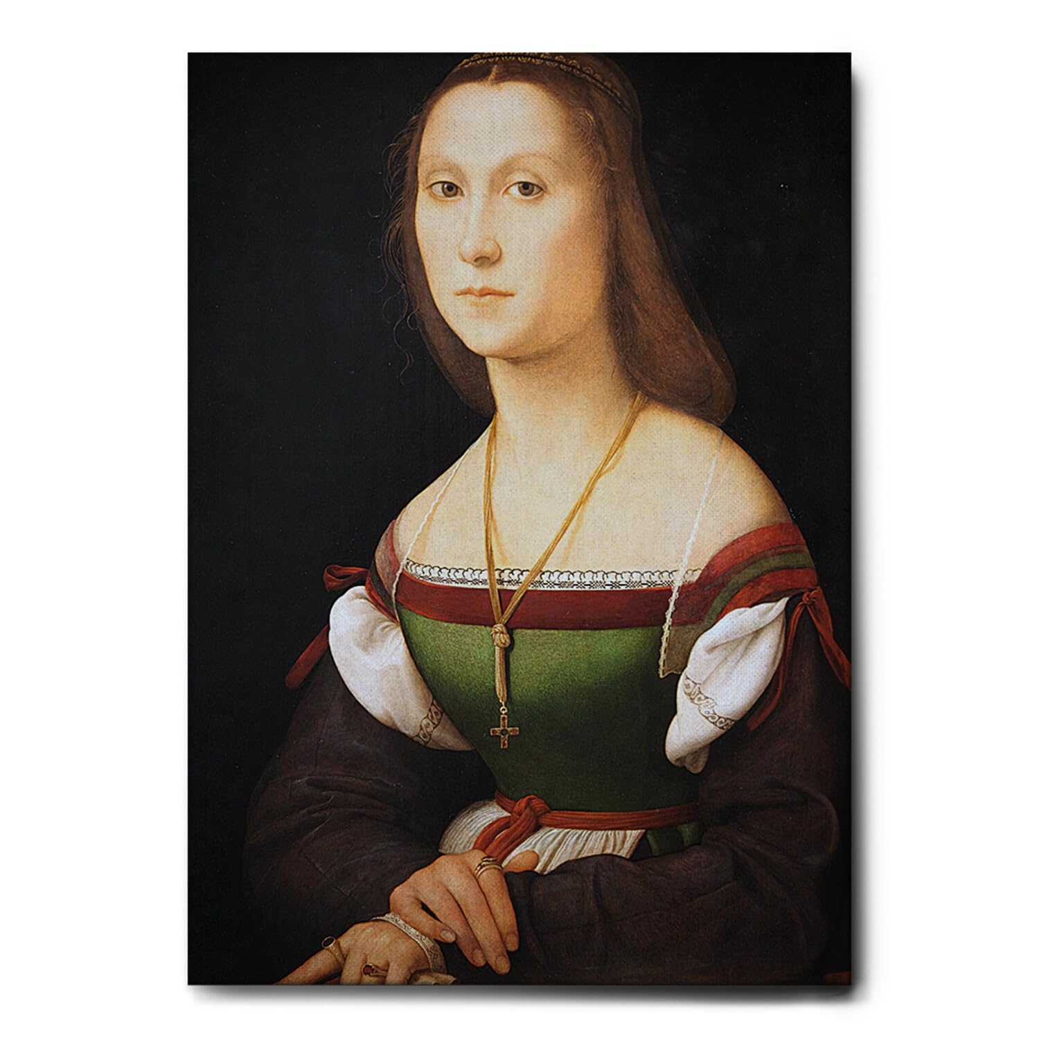 Giallobus - Gemälde - Raffaello Sanzio - La muta - Leinwand mit Standardrahmen - 100x140 - Bereit zum Aufhängen - Moderne Gemälde für zu Hause