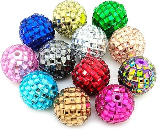 Miniatura 9 de Cuentas de diamantes de imitación de colores redondas espaciadoras para joyería, pulsera, collar, bolígrafo, bolsa, cadena, suministros de