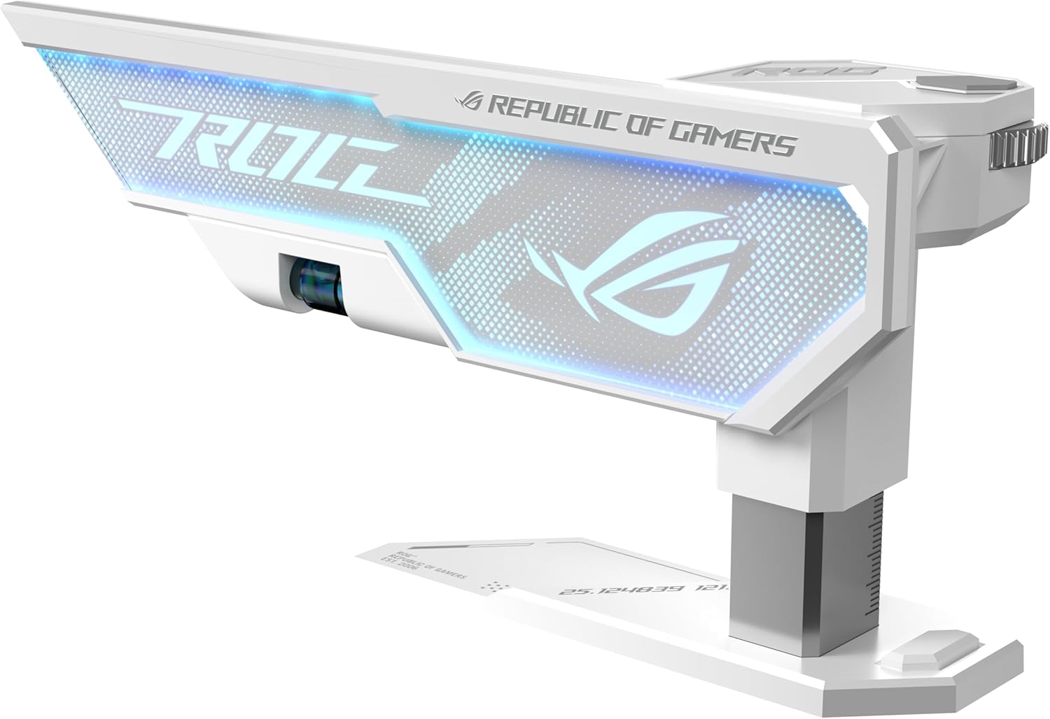 71oKuseg28L._AC_SL1500_ ASUS ROG Herculx Graphics Card Holder White Edition (Tool-Free Design, Included Spirit Level, Solid zinc Alloy, 72-128mm, Aura Sync)