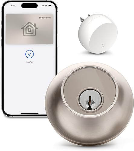 Level Lock+ Connect Wi-Fi Smart Lock Plus Apple Home Keys - Control remoto desde cualquier lugar - Incluye tarjetas clave - Funciona con iOS,