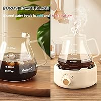 Vista 3 de Mongdio Pour Over Coffee Maker, 20 oz High-Heat Borosilicate Glass Coffee Maker with 100pcs Paper Filters, 5 in 1 Drip Coffee Maker Set for Home