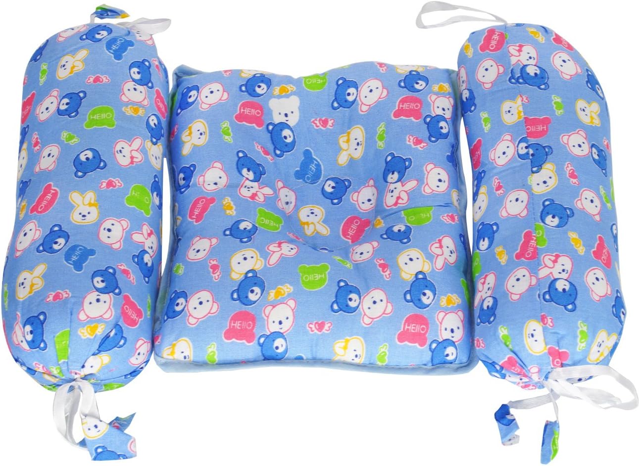 Aarushi Baby Bolster and Pillow Set Blue Print May Very
