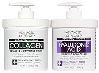 Vista 20 de Advanced Clinicals - Crema corporal de colágeno sin fragancia y crema hidratante facial + crema corporal termoreafirmante de aceite de grano de café