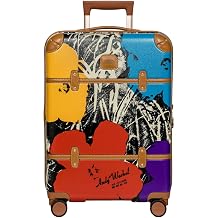 Brics Andy Warhol Spinner Carry-On Luggage Airline Approved Travel as Art Marilyn Print, Luxury Suitcase with Leather Trim, 360 Silent Wheels, Lightweight Hard Structure, 21 Inch, Cream