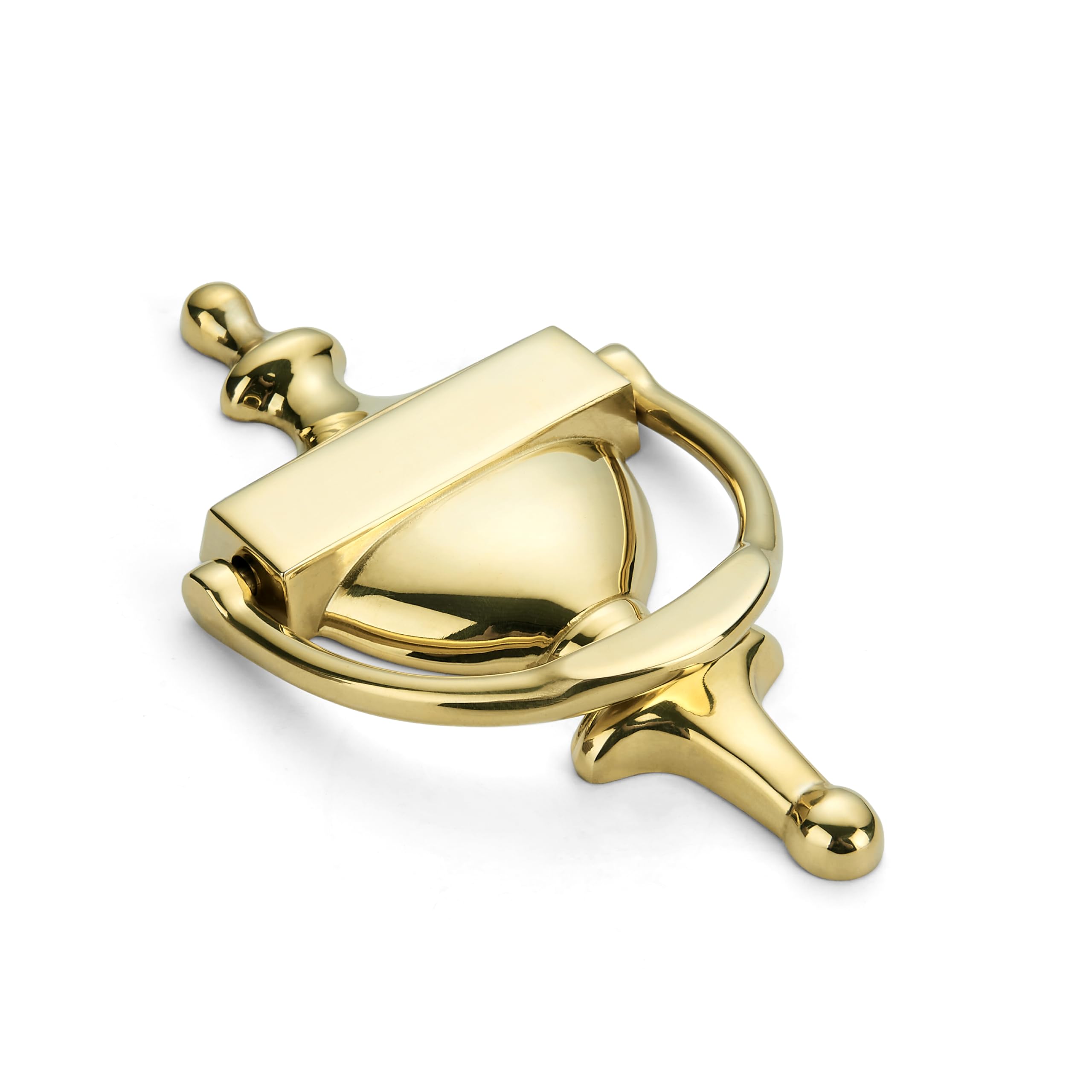 Polished Gold Door Knocker, Solid Brass — KHTUMEWARE