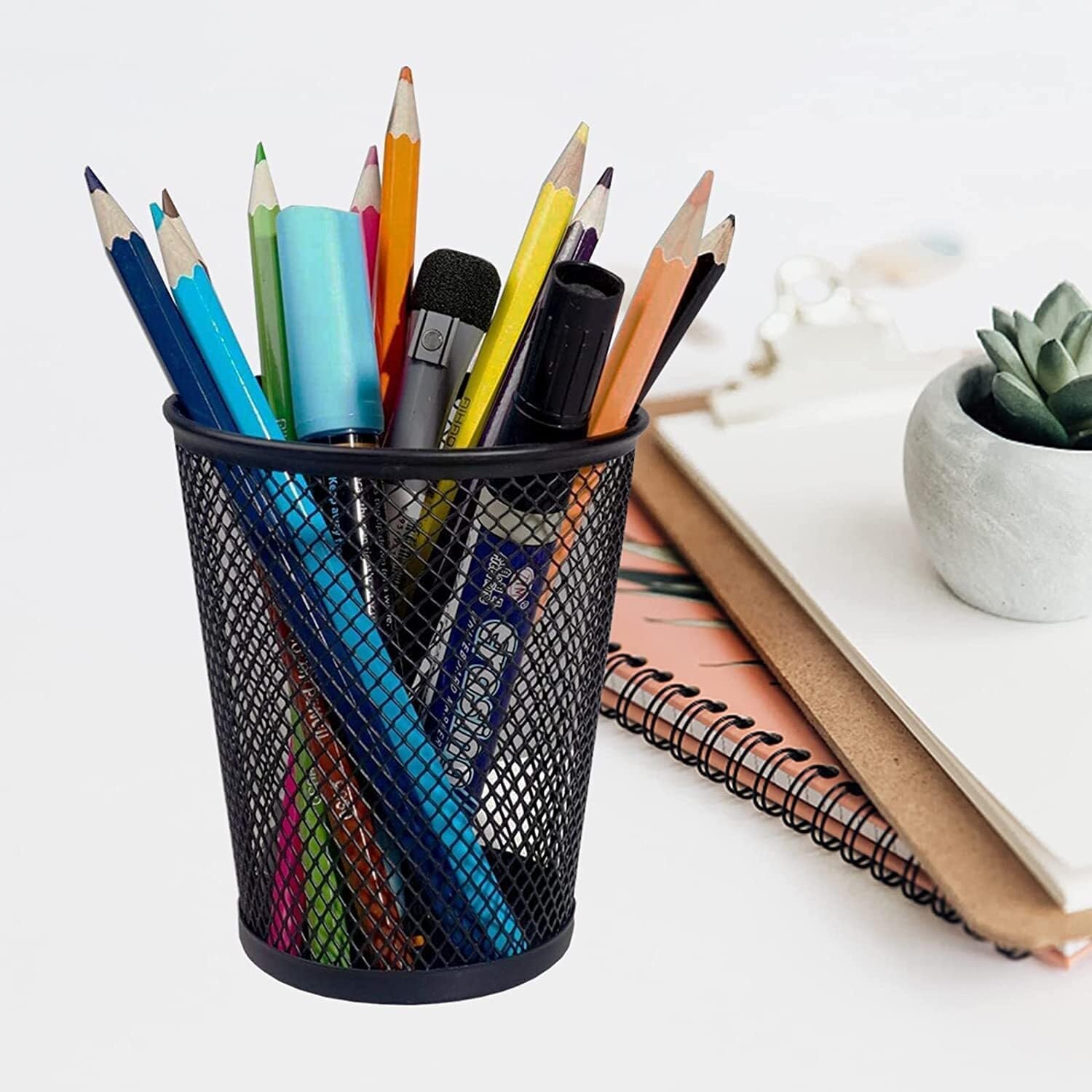 Stiftehalter Vielseitiger Mesh Metall Bleistift Tasse Stift Halter Organizer Schreibtisch For Büro Lagerung Schreibtischorganizer