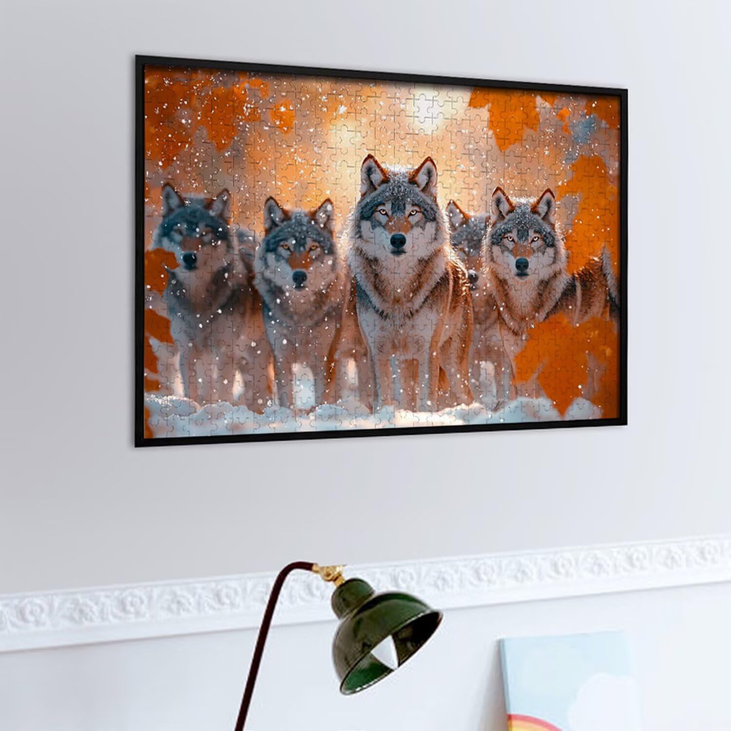1500 Pezzi di Puzzle, lupo della foresta1500 Pezzi di Puzzle per Adulti, Regalo di Anniversario, Regalo di Natale, Decorazione Della Casa, Prevenzione Della Degenerazione Cerebrale Negli Anziani v719