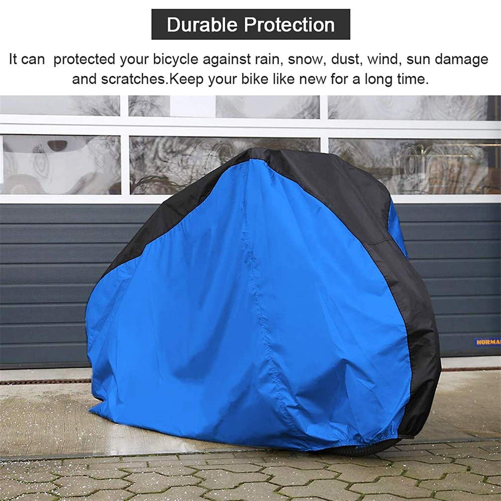 Cubierta Para Bicicleta, Cubierta Impermeable A Prueba De Polvo Para Uso Interior Y Exterior Cubierta Para Garaje Para Bicicletas Almacenamiento Resistente Al Sol A Los Rayos Uv Al Vient