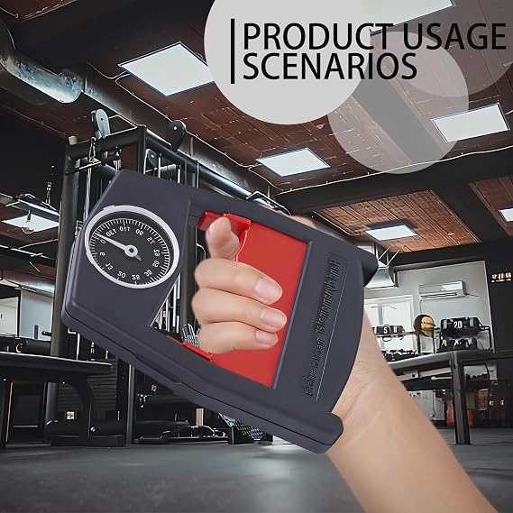 Grip Strength Tester, Hand Grip Dynamometer, Accurate Grip Strengthener for Hand Measurement Forearm Strengthener Device Handheld Strength Trainer for Sports School and Home Use