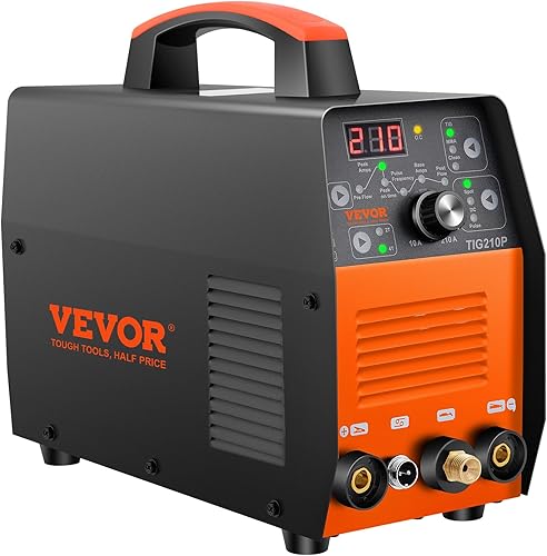 Miniatura 9 de VEVOR Soldador TIG de 210 amperios, soldador 3 en 1 TIG, 110220 V HF de doble voltaje TIGStickClean máquina de soldadura con pulso, inversor IGBT y