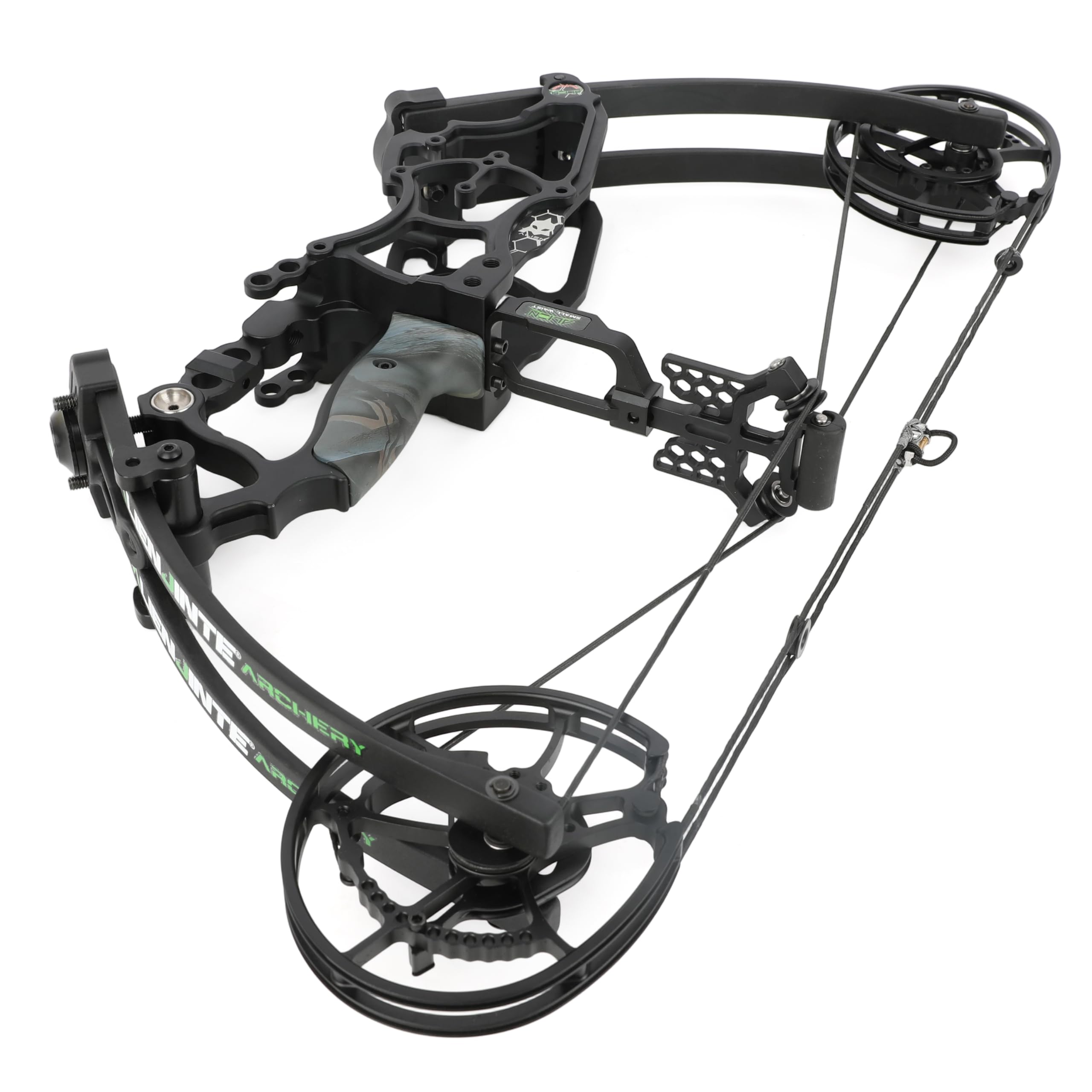 17" kit arco compound, 30~70lbs regolabile, arco steelball, doppio uso arco da caccia,RH&LH, può sparare freccia e palla d'acciaio, per tiro con l'arco da caccia (nero-set)