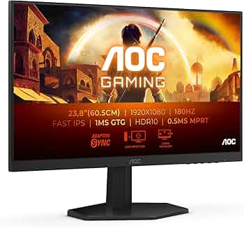 AOC Gaming 24G42E - 24 Zoll Full HD Monitor, 180 Hz, 1 ms